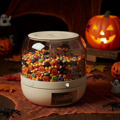[MOONXIAN] 1 Large-capacity Candy Storage Box, Children's Candy Dispenser, Only Suitable for Small Candies, Household Sealed Dispenser, Also Suitable for Grain, Flour, Pet Food Storage Containers - Smart Partition, Sealed Dispenser, Halloween