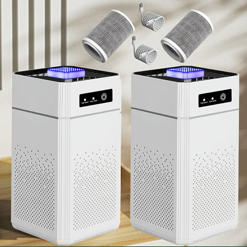 2 Sets Large Room Air Purifier with Filters USB Charging Cable, Remove Odors And Dust Air Purifiers for Home Bedroom Room Office