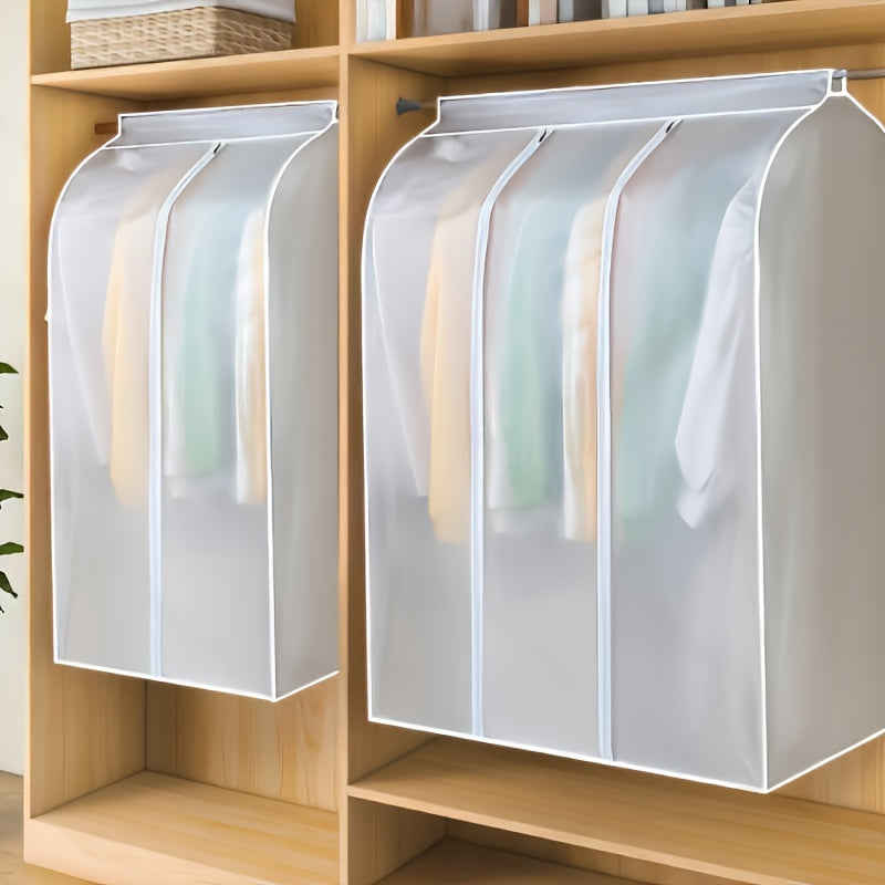 Premium Translucent Three-Dimensional PEVA Waterproof And, Office Suit Set Clothes Dust Cover, Hanging Clothes Bag, Suitable for Coat, Dress And Other Storage, Thickened And Washable