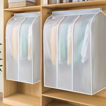 Premium Translucent Three-Dimensional PEVA Waterproof And, Office Suit Set Clothes Dust Cover, Hanging Clothes Bag, Suitable for Coat, Dress And Other Storage, Thickened And Washable