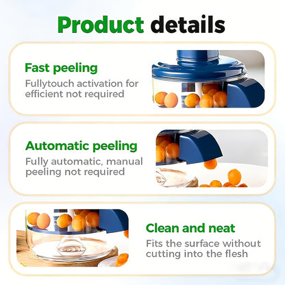Multifunctional Fruit Peeler, Rapid Peeling, 10-20 Seconds for Quick Peeling, Electric Peeler for Grapes, Garlic And Cherry Tomatoes, Specially Designed for Small Fruits And Vegetables, High-Efficiency Kitchen Electric for Home Cooking