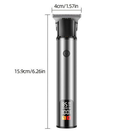 Men's Hair Clipper Professional Cordless – Smart LCD Display, 6 Guide Combs, Electric Beard Trimmer, Type-C Fast Charge, Long Battery Life, Father's Day Grooming Gift