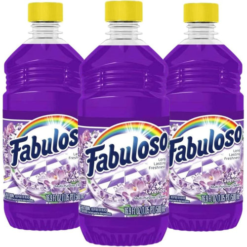 Fabuloso All Purpose Cleaner Lavender, Fabuloso Floor Cleaner, Multi-Purpose Cleaner (Pack of 3)