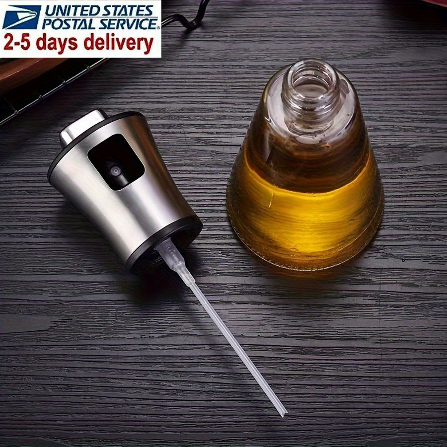 Oil Sprayer For Cooking- Stainless Steel Oil Spray Bottle, Pressurized Spray Glass Oil Spray Pot, Kitchen Olive Oil Cooking, Barbecue Restaurant Oil Spray Bottle, Christmas Essentials