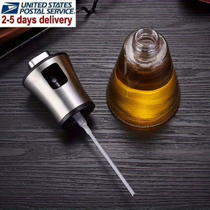 Oil Sprayer For Cooking- Stainless Steel Oil Spray Bottle, Pressurized Spray Glass Oil Spray Pot, Kitchen Olive Oil Cooking, Barbecue Restaurant Oil Spray Bottle, Christmas Essentials