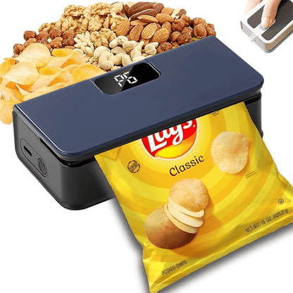 Portable, Multi-Functional Mini Sealer, Snack Sealer, USB Rechargeable - Suitable for Fruits, Vegetables, Snacks, Chips - an Essential Tool for Outdoor Picnics, Compact Design, Sturdy Construction, Built-In Cutter Is Perfect for Home Kitchen Use