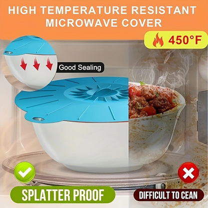 7 Pack Silicone Lids for Bowl Silicone Microwave Splatter Cover with 5 Sizes Reusable Heat Resistant Lids Fits Cups, Bowls, Food Storage, Plates, Pots, Pans, Fridge Dishwasher Safe, BPA Free