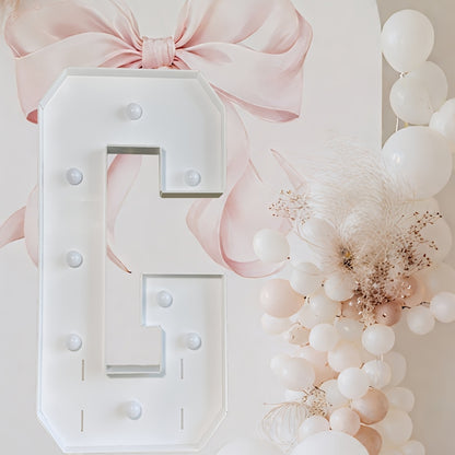 Cool White - 3ft Tall Marquee Letters Frame Cool Lighted Letters - /LOVE/HBD DIY Displays for Weddings, Proposals & Celebrations Wall Pediments KT Board