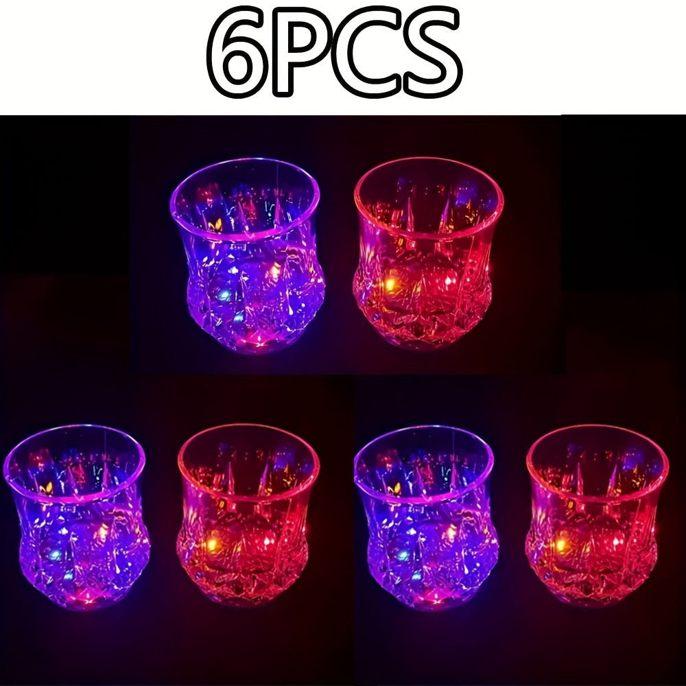 2/4/6 Light Cups, Pour On The Bright Induction Pineapple Cup, Glow In The Dark Party Supplies, Colored LED Light Cups, Suitable for Parties, Birthdays, Christmas, Disco, Valentine's Day Birthday Gifts (6.76oz)