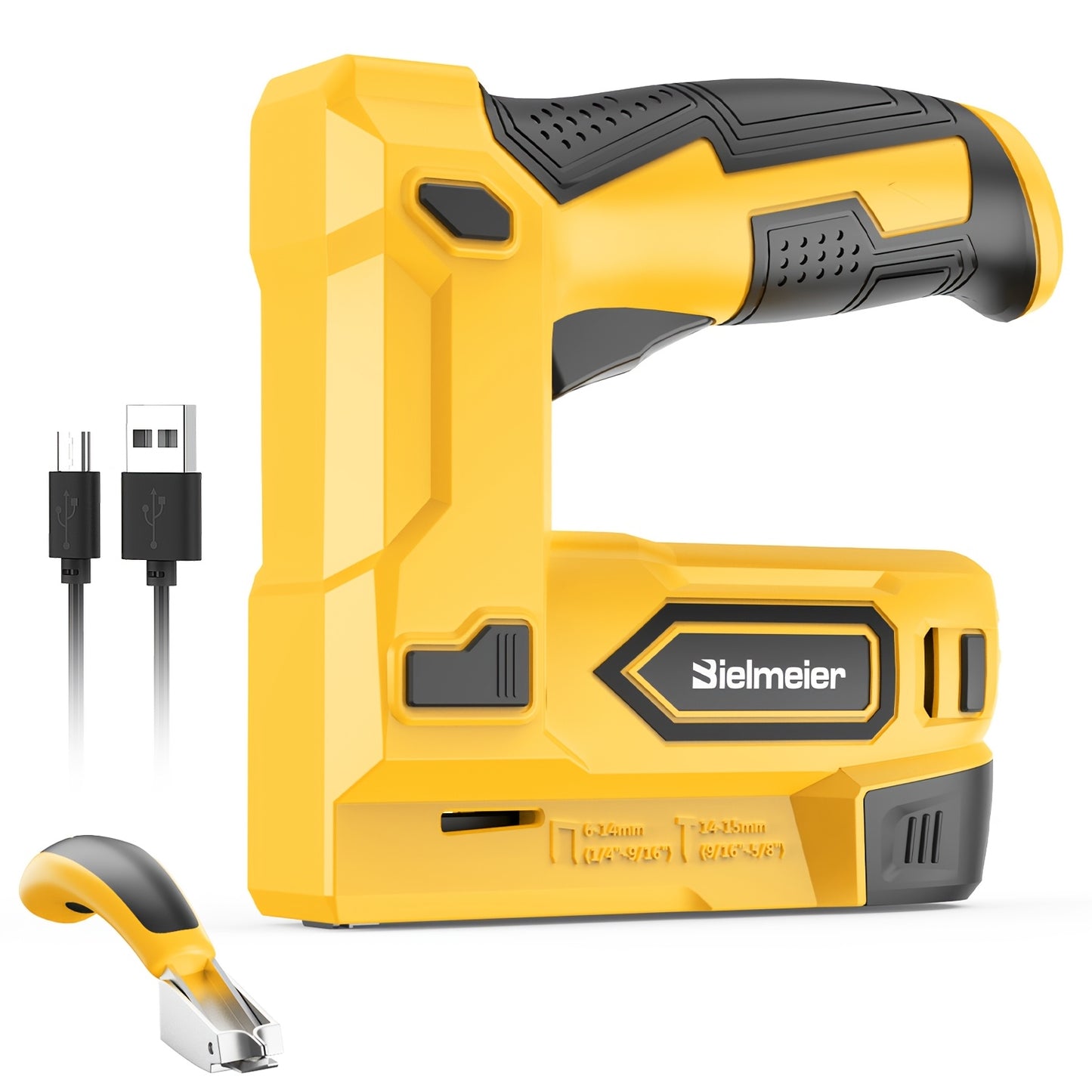 Bielmeier 20V/4V Cordless 2-in-1 Stapler/Brad Nailer, Brad Nailer Without Compressor And Cord, Lightweight Design, with Battery&Charger, 1600pcs Nails And Staples, for Carpentry And Home Improvement & Perfect Gifts