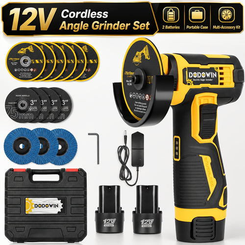 Mini Cordless Angle Grinder, 19500/5000RPM Electric Grinding And Polishing Tool, 1/2 Batteries Included, Lithium Power Grinder for Metal, Wood, Stone And Concrete, Precision Polishing Machine, Great Gift Additions Sold Separately