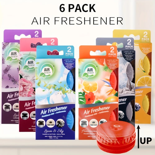 6 Packs Air Freshener, Total Of 6 Pack Lasts Up To 30 Days Each. Odor Eliminator For Small Spaces, For Bathroom, Kitchen, Garbage Can, Cat Litter Box, Car
