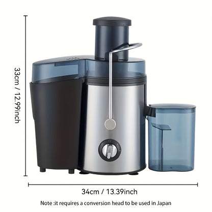 Multifunctional Juicer, Fruit Blender, Food Processor, Food Mixer, Featuring a 3-Inch Wide Mouth Design Suitable for All Kinds of Fruits And Vegetables, Three-Speed Speed Regulation, Detachable for Easy Cleaning, Fruit And Vegetable Juicer