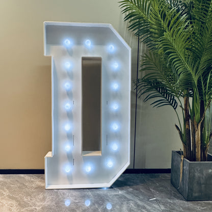 Cool White 120cm/4FT Tall Lighted Holiday Displays, LED Letter Board, BABY, LOVE, HBD With Cool White Lights For Wedding, Proposal, Birthday Party, Anniversary, Graduation Decor