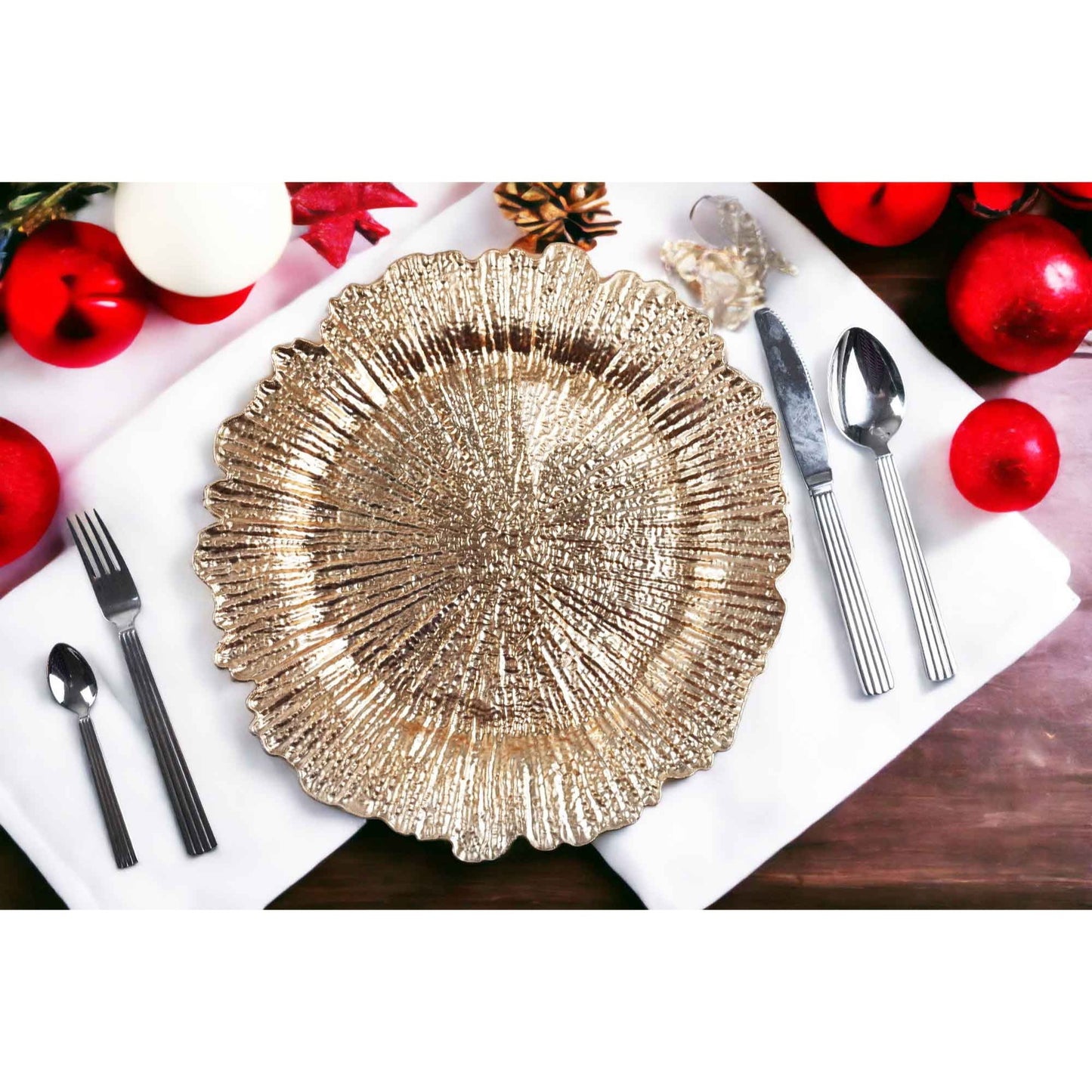24pcs 13" Charger plate, Floral Reef Charger for dinning plates, Table setting and Wedding party table decor.