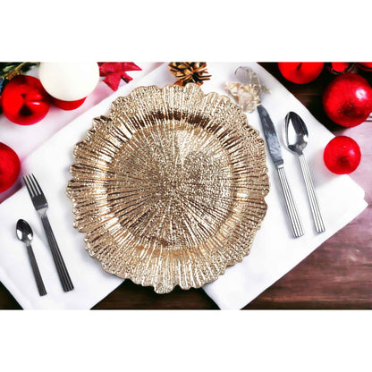 24pcs 13" Charger plate, Floral Reef Charger for dinning plates, Table setting and Wedding party table decor.