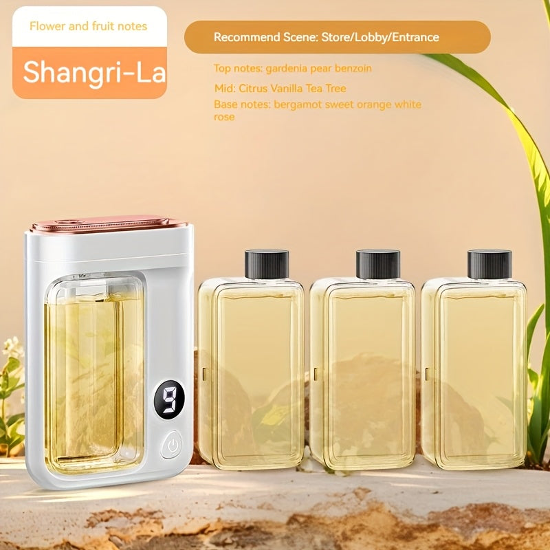 Essential Oil Aromatherapy Diffuser Set, Humidifier with Essential Oils 1/4/8 Hour Timer, 5.07oz Volume, 7 Spray Levels, Aromatherapy Humidifier with Room Decoration Function Mini Aromatherapy Machine