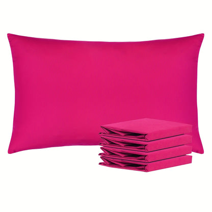 4 Pack 20x30 Brushed Microfiber Pillowcases | Envelope Closure, Soft, Wrinkle-Free, Fade-Resistant, Solid Color, Viscose Blend