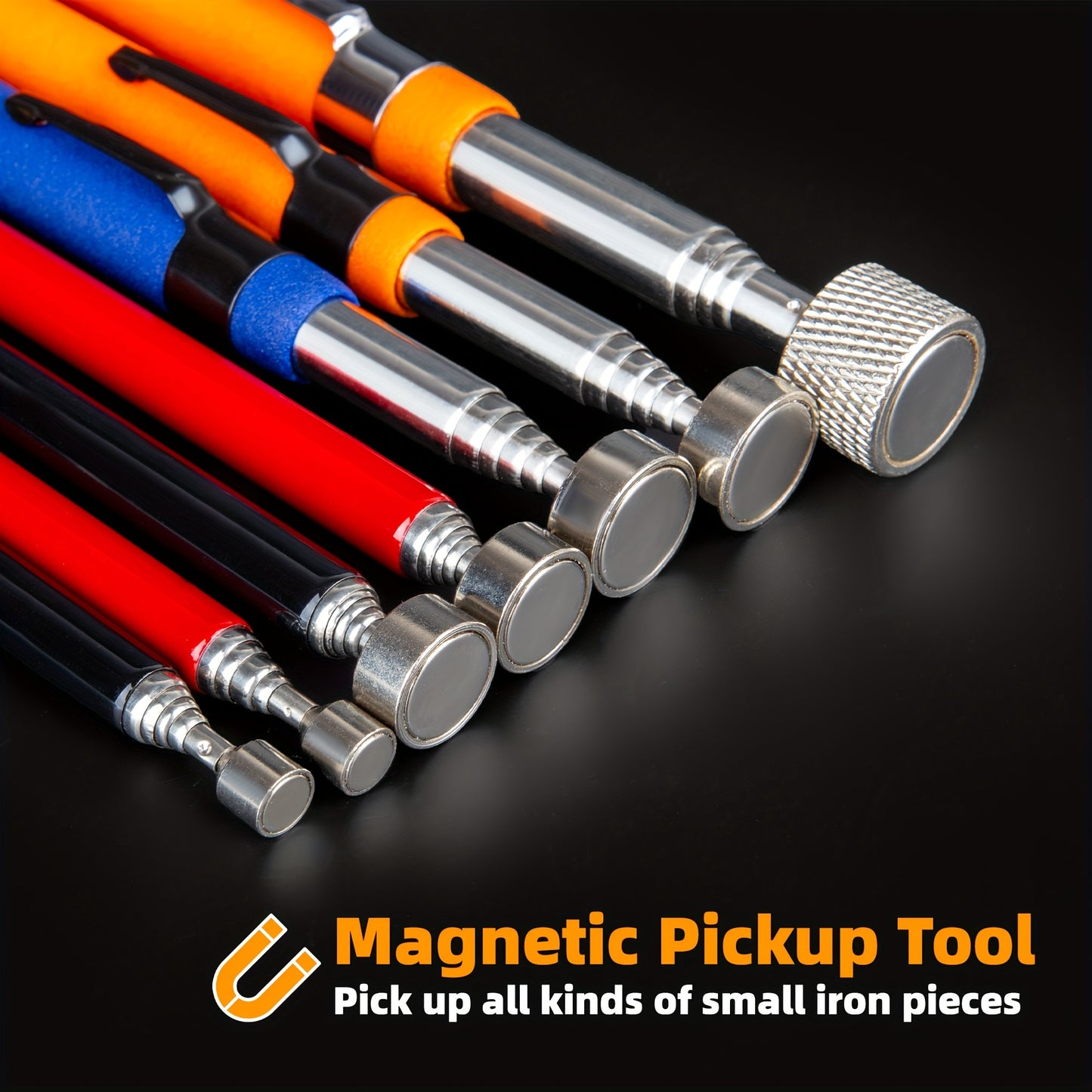 4pcs Magnet Pickup Tool - Extendable Telescopic Design With Versatile Magnetic Strength For Conveniently Picking Up Small Pieces - Ideal For Everyday Use