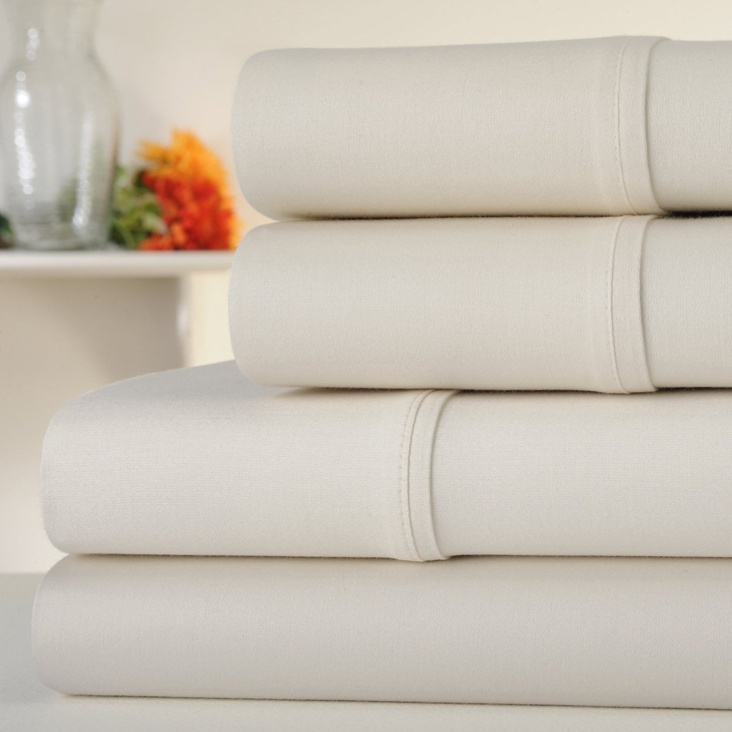 1000 Thread Count Pure Egyptian Cotton Sheet Set - Elasticized Deep Pocket All Around, Incredibly Soft and 16 inch Pocket Depth