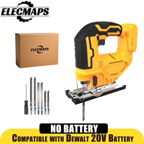 Compatible for Dewalt 20V (Battery Not Included) Jigsaw, with LED Work Light, 0°-45° Bevel Cutting, 3 Track Settings for Straight/Curved/Bevel/Circular Cutting