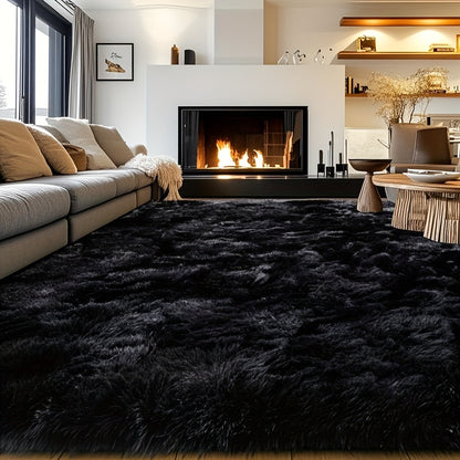 An 8X10 Feet Luxurious Large Rug Designed for The Living Room, Featuring a Fuzzy Plush Texture, This Fluffy Modern Shag Carpet Is Non-Slip And Soft, Perfect for Bedrooms, Study Rooms, Teen Dorms, And As a Home Decor Item Or Christmas Gift
