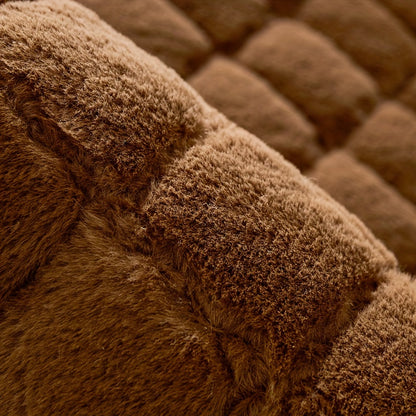 One Thickened Faux Rabbit Sofa Cover Or One Cushion Cover. Pet-Friendly, Machine Washable, Non-Slip, And Warm. Suitable for Bedrooms, Offices, Living Rooms, And Other Home Décor. Can Also Be Used As a Sofa Cushion