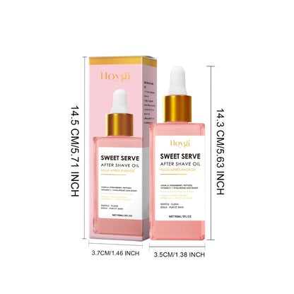 3.04oz Strawberry Scented Post-Shave Hair Removal Care Essential Oil, Enriched with Linolenic Acid And Hyaluronic Acid, Gently Moisturizes And Softens The Skin. Convenient And Portable for Easy Use, It Makes an Ideal Gift