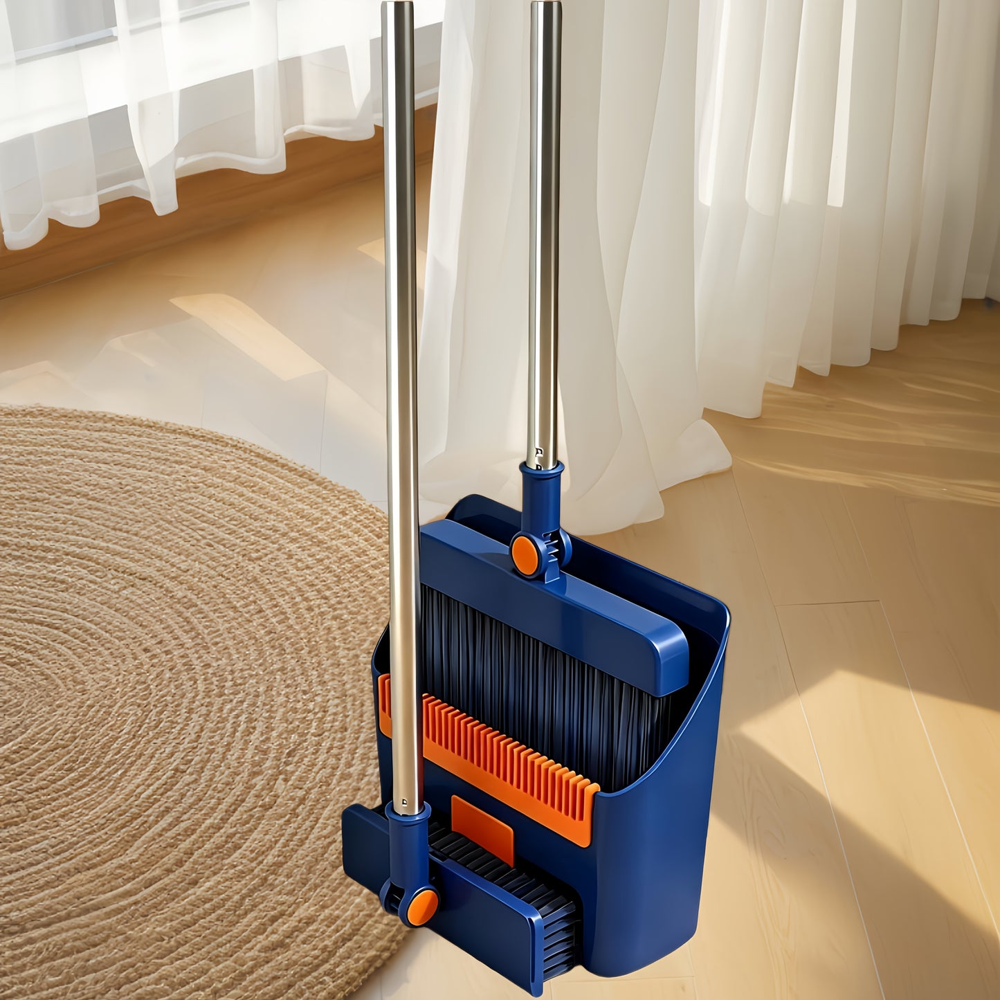 3-In-1 Foldable Broom with Dustpan Combo Set And 4-In-1 Floor Brush with Long Handle, 2-In-1 Efficient Cleaning Flexible Design Quick Dust Removal Dorm Room Essentials Good Helper for Home Office Cleaning, a Versatile Cleaning Tool Set