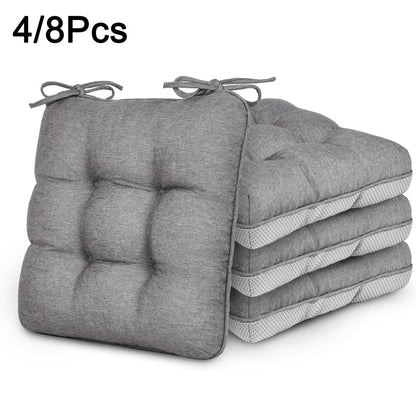New Year 4/8pcs Memory Foam Chair Cushions, M L Size Available, Outdoor/Indoor Chair Pads for Dining Chairs 4/8 Pack, Seat Cushions for Kitchen, Dining Room, Office, Patio Chair