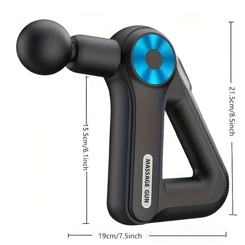 Deep Tissue Massage Gun Portable Percussion Massager | 9 Attachments & 9 Speed Settings for Muscle Relief, Fatigue Recovery & Pain Alleviation | Compact Handheld Body Massager | Blue Black & Gold