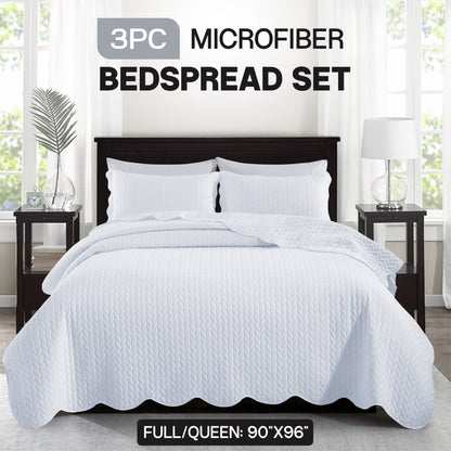 3pcs Bedspread Set Bedspreads with free Pillow Shams - Leaf Pattern Soft & Breathable Bedspread Lightweight Microfiber Bedspread - Modern Style Floral Pattern Coverlet For All Seasons - Christmas Gifts For Family And Friends (1 Bedspread, 1 Or 2 Pillow Sh