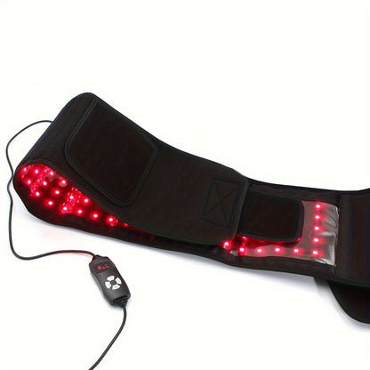 Wearable Red Light Therapy Belt – 660nm & 850nm 3-in-1 Chip Infrared Light Wrap with Timer for Inflammation Relief, Wound Healing & Body Recovery, Portable At-Home Pain Relief Therapy Device, Black