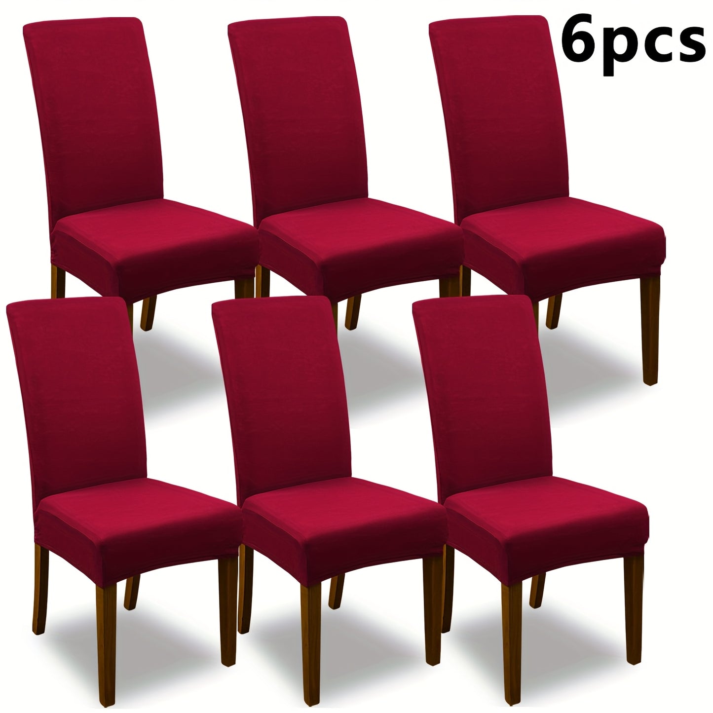 4pcs Set/6pcs Set Milk Elastic Home Kitchen Dining Chair Slipcover, Chair Cover, Furniture Protector For Wedding Office Living Room, Valentine'S Day Gift, Valentine'S Day Decorations