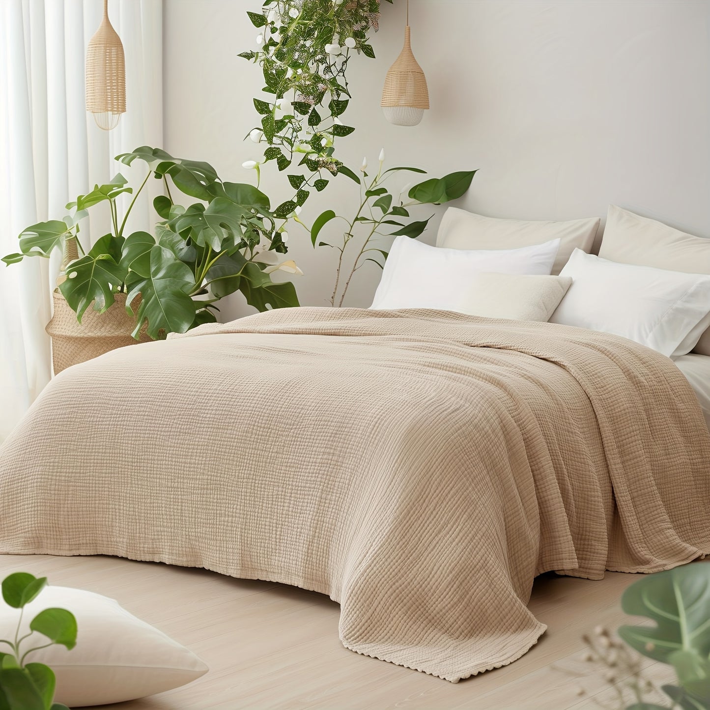 100% Cotton Muslin Blanket 6 Layers | Breathable & Lightweight, Soft Gauze, All-Season, Multipurpose, Perfect for Couch and Bed, Ideal Valentine'S Day and Holiday Gift, Machine Washable, Mixed Colors