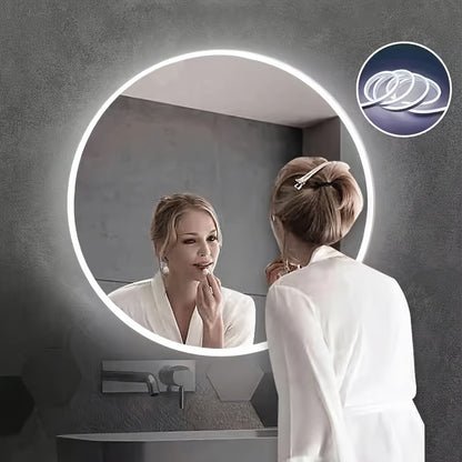 LED Neon Light Strip Touch Dimmer USB Flexible Ambient Glow Strip Lights for Vanity Mirror Bathroom Mirror Live Streaming Fill Light Bedroom Decor White Warm White 118in 196in 2pcs