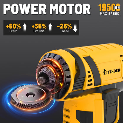 12V Rechargeable Angle Grinder - 19500 Rpm High-speed Electric Sander Multi-functional Polishing And Sanding Tool Suitable For Handwork, Home Repairs, Metal And Wood Processing Men'S Practical Gift Fast Local Warehouse Delivery
