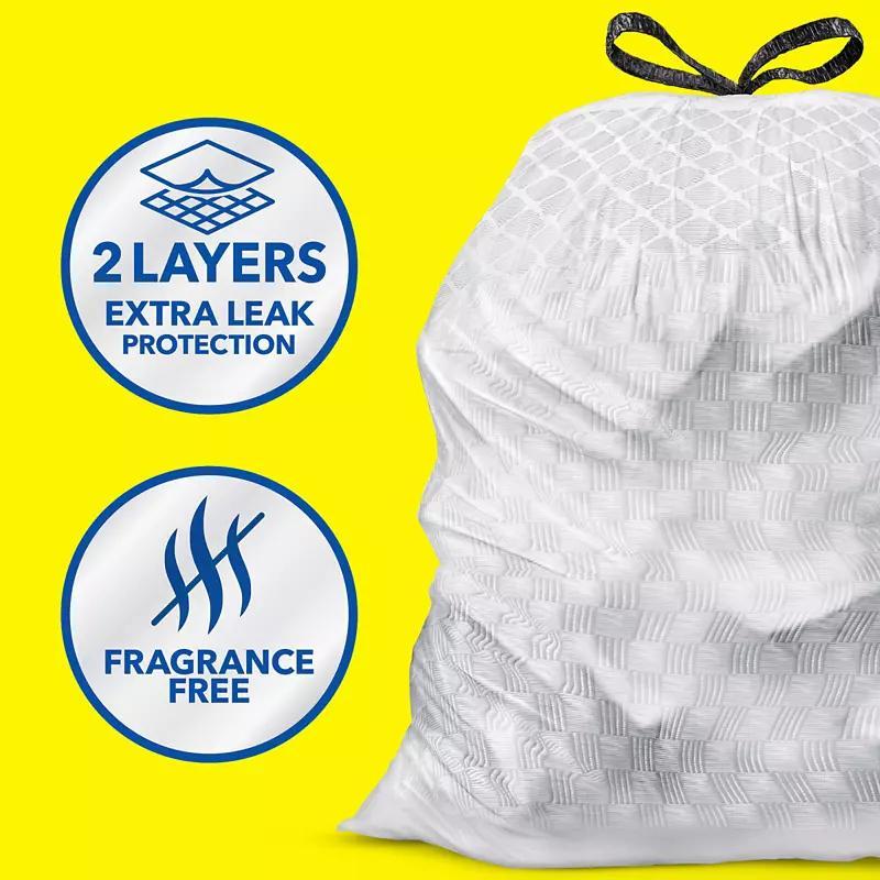160 ct./13 gal - Premium Tall Kitchen Drawstring Trash Bags - Fragrance Free With Free Wet Wipes