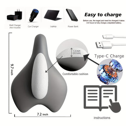 Kegel Trainer Pelvic Floor Muscle Exerciser, Electric EMS Cushion Massager for Women & Men, Pelvic Floor Rehabilitation Device, Home Fitness Equipment for Bladder Control & Core Strengthening