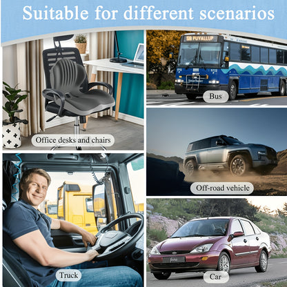 Memory Foam Seat Cushion Ergonomic with Back Support & Breathable Hollow Design – Comfortable Chair Pad for Office, Car Seat & Long Sitting, Unisex Gift