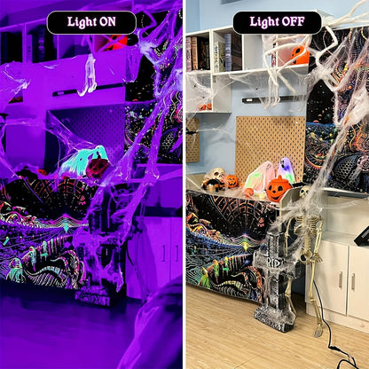 6/4/2pcs LED UV Blacklight, USB Powered 1W Blacklight, Violet Mini Spotlight Glow In The Dark for Party Supplies, LED Blacklight for Fluorescent Glow Parties, Tapestry, UV Reactive, Body Painting Effects, Christmas Home Decoration, with On/off Switch