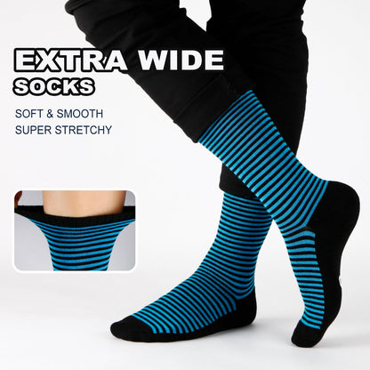 4-Pack Diabetic Socks for Men & Women - Extra Thick Thermal Winter Bamboo Socks with Non-Binding Tops, Circulation Boost & Moisture-Wicking Comfort for Swelling Relief & All-Day Foot Care