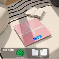 High-precision pink 3-in-1 electronic scale + tape measure + storage rack