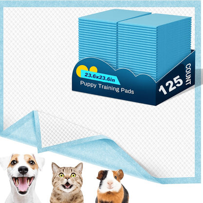 Puppy Pee Pads 23.6"x23.6"-50/100/200/300 Count | Dog Pee Training Pads Super Absorbent & Leak-Proof | Disposable Pet Piddle And Potty Pads For Puppies | Dogs | Doggie| Cats | Rabbits, 10.1LB/bag