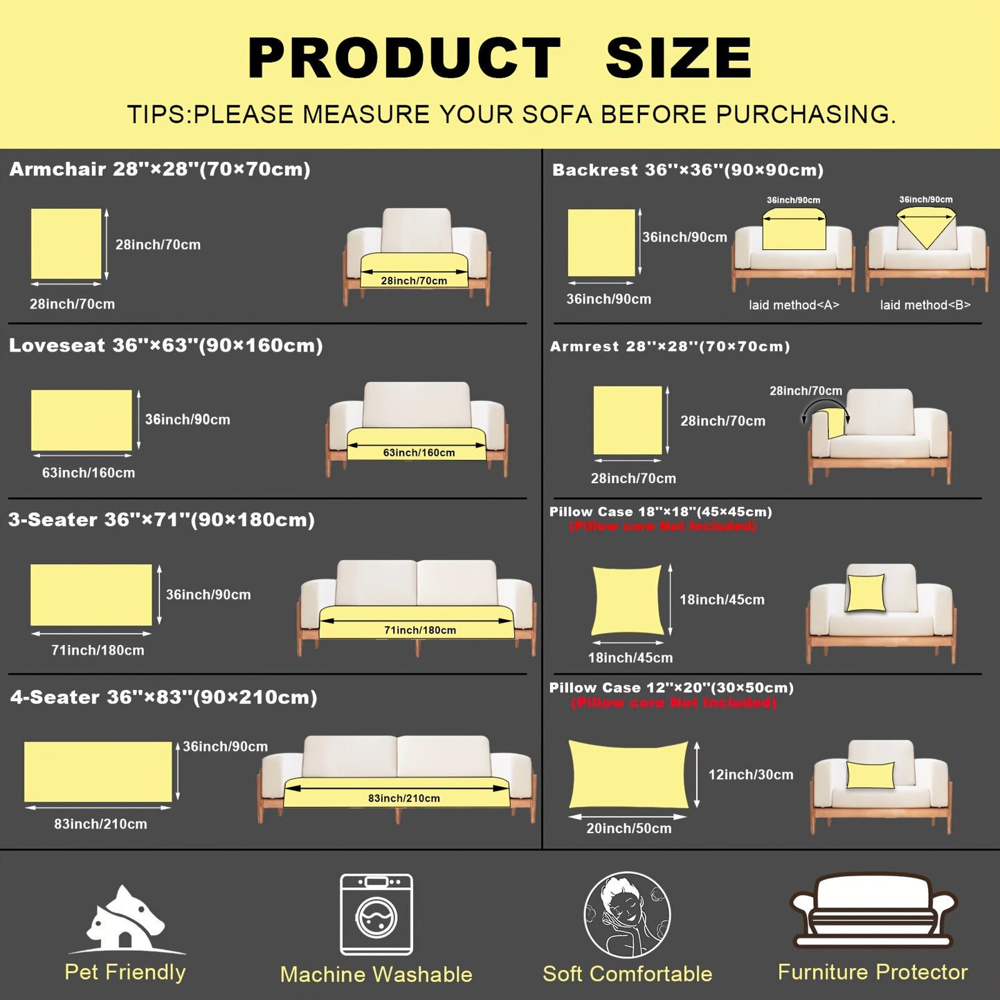 Faux Sofa Cover, Modern Gradual Change Lamb, Thick Fluff, Pet Friendly, Polyester Fiber, Machine Washable, No Printing, Dye Printing, 450-500g Fabric, Suitable for Single, Double, Triple and Combination Sofas