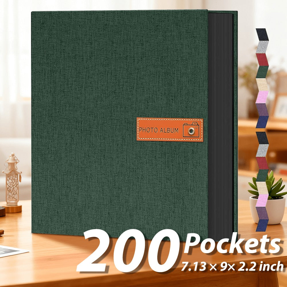 Photo Album 4x6 200 & 1000 Pockets with Label – Linen Hardcover Memory Book for Wedding, Baby, Travel, Anniversary, Birthday & Graduation Gifts
