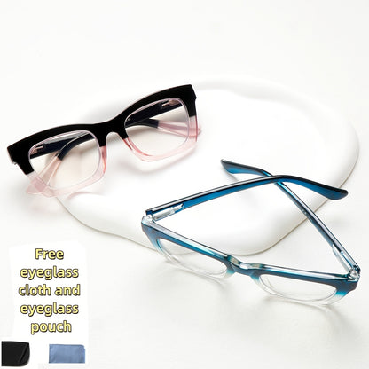 Blue Light Blocking Reading Glasses 3 Pack - Anti Blue Light Computer Readers for Women and Men, Square Spring Hinge Frames with Eyeglass Cloths and Bags, Multiple Magnifications
