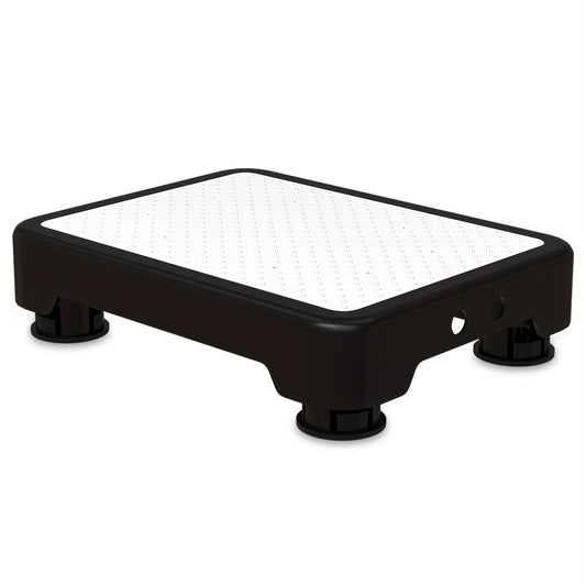 Non-Slip Step Stool Heavy Duty 550LBS Capacity Portable One Step Platform for Elderly Adults - Anti-Slip Rubber Mat Height Adjustable Indoor Outdoor Use Bed Car Door Bathroom Stair