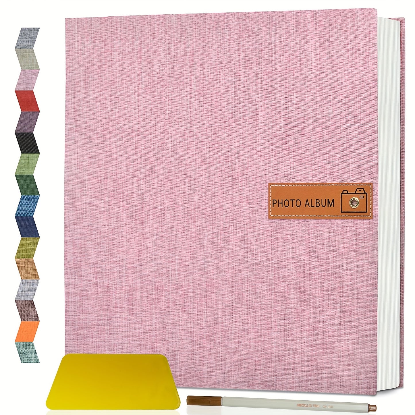 1pc Large Photo Album Self Adhesive 4x6 5x7 8x10 Scrapbook Album Picture Book, Gifts For Mom, Family Baby And Wedding, With Metal Pen And Plastic Board Photo Album Book Valentines Day Gifts Mother'S Day Gift