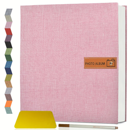 1pc Large Photo Album Self Adhesive 4x6 5x7 8x10 Scrapbook Album Picture Book, Gifts For Mom, Family Baby And Wedding, With Metal Pen And Plastic Board Photo Album Book Valentines Day Gifts Mother'S Day Gift